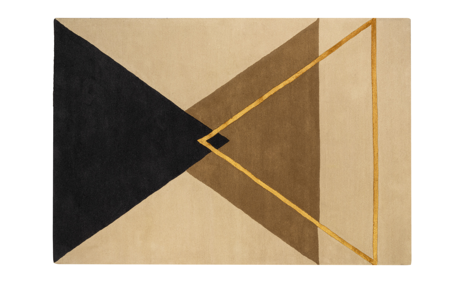 Tapis, géométrique beige noir taupe | Saint Maclou
