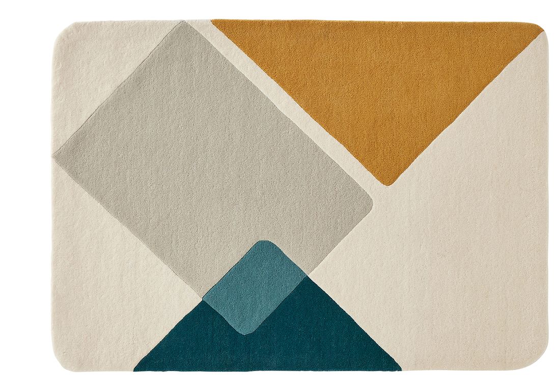 Tapis ZADDIG , géométrique  beige jaune gris