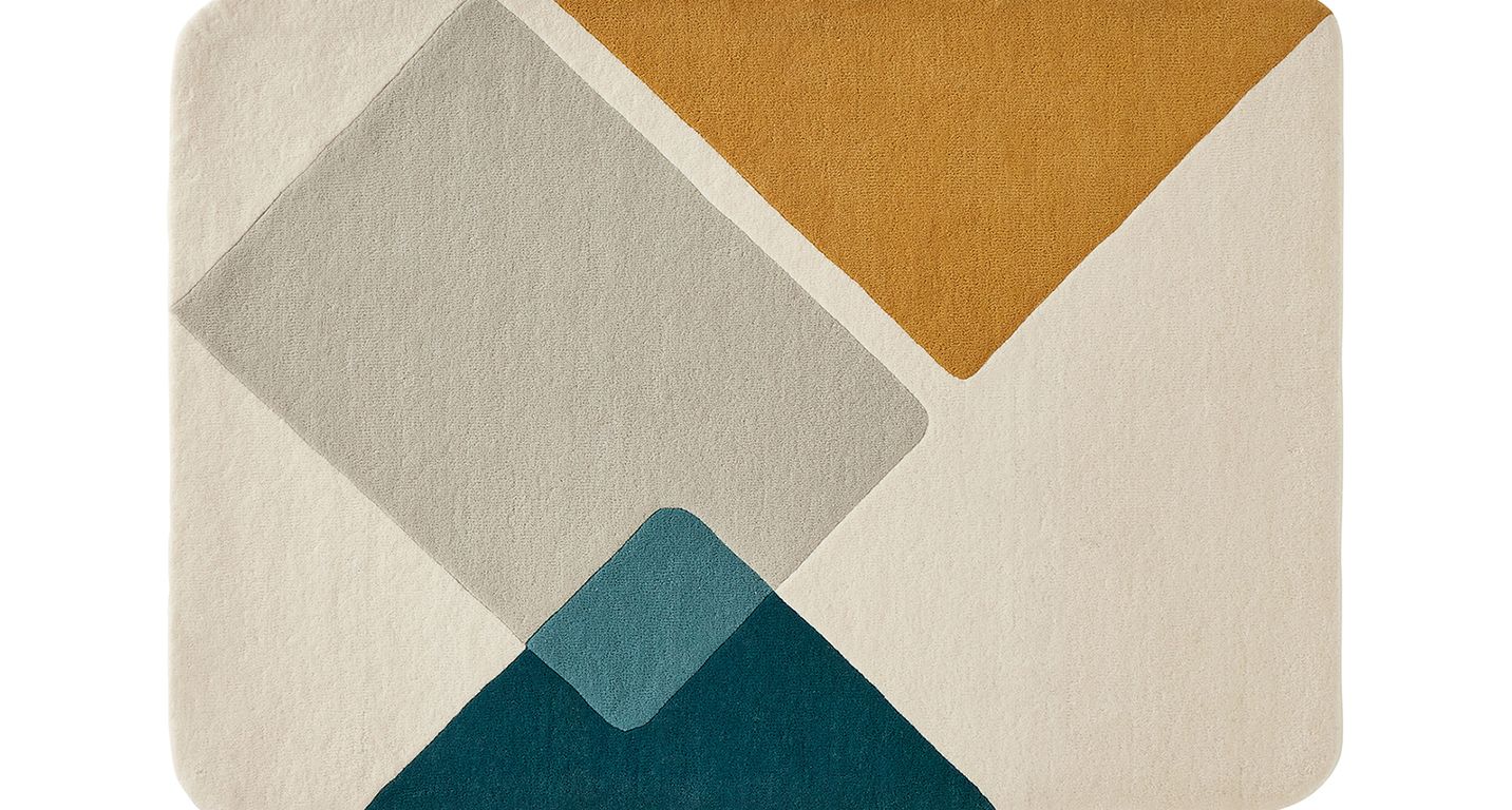 Tapis ZADDIG , géométrique  beige jaune gris