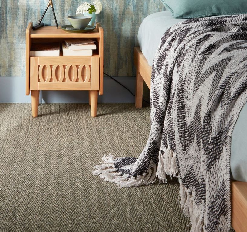 Sisal ASSAM, col Taupe, rouleau 4.00 m