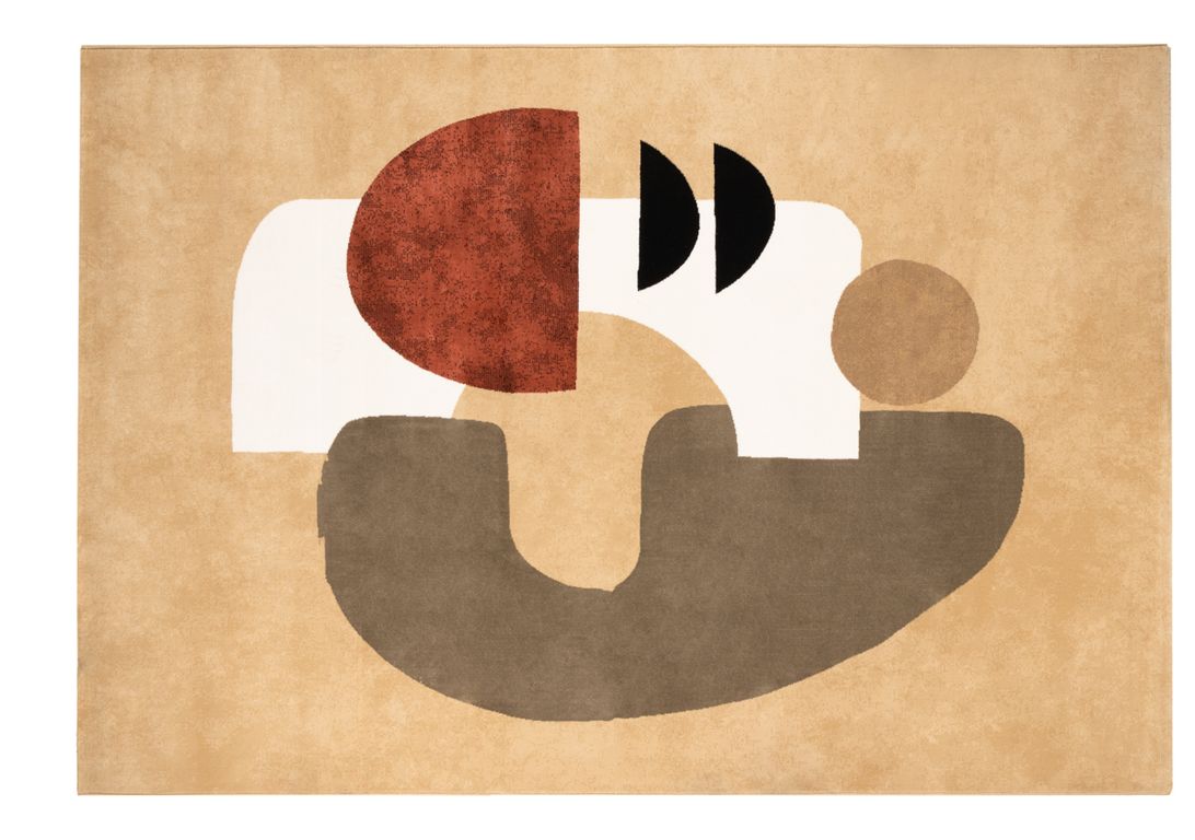 Tapis ZENIA , géométrique  beige