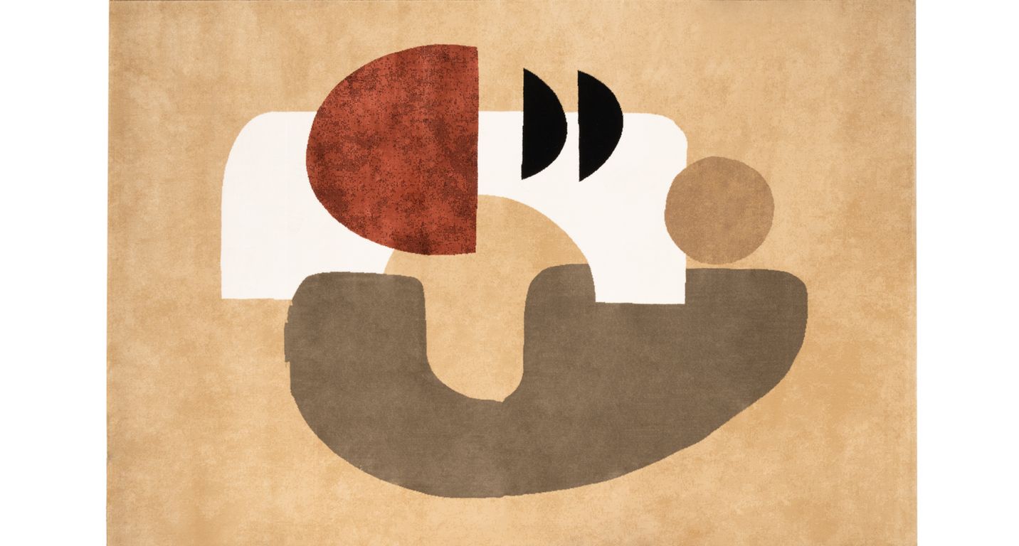 Tapis ZENIA , géométrique  beige