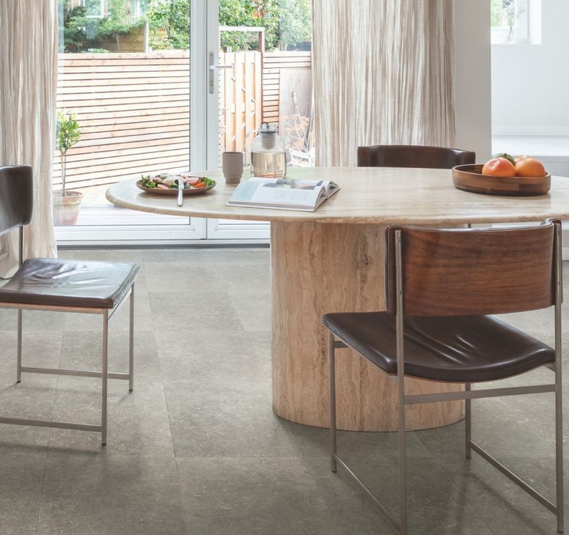 Sol stratifié QS MUSE Quick Step, aspect Carrelage Pierre bleue sombre, dalle 39.60 x 120.00 cm