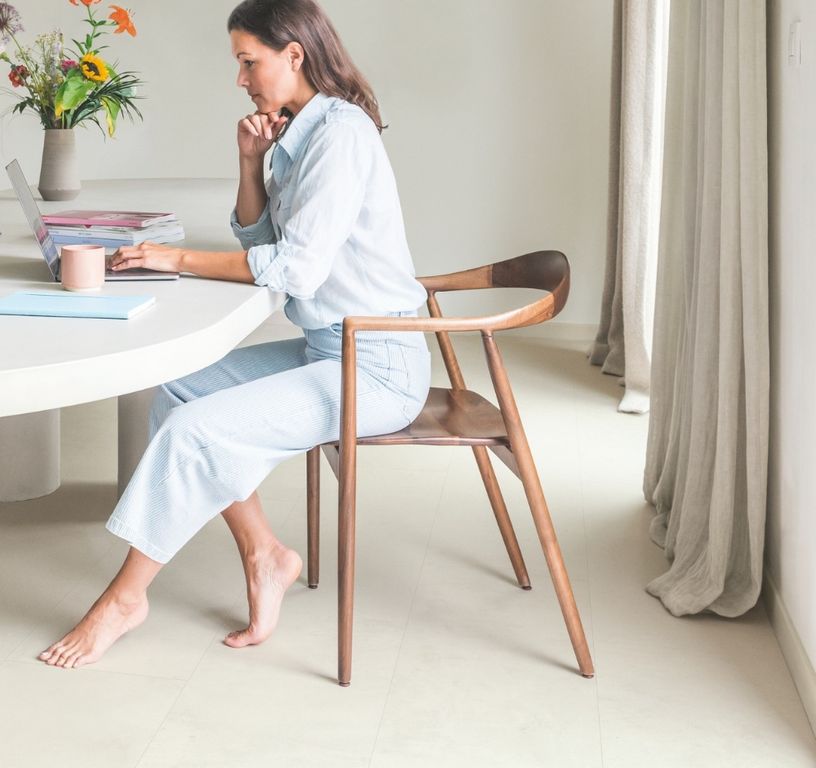 Sol stratifié QS MUSE Quick Step, aspect Carrelage Craie, dalle 39.60 x 120.00 cm