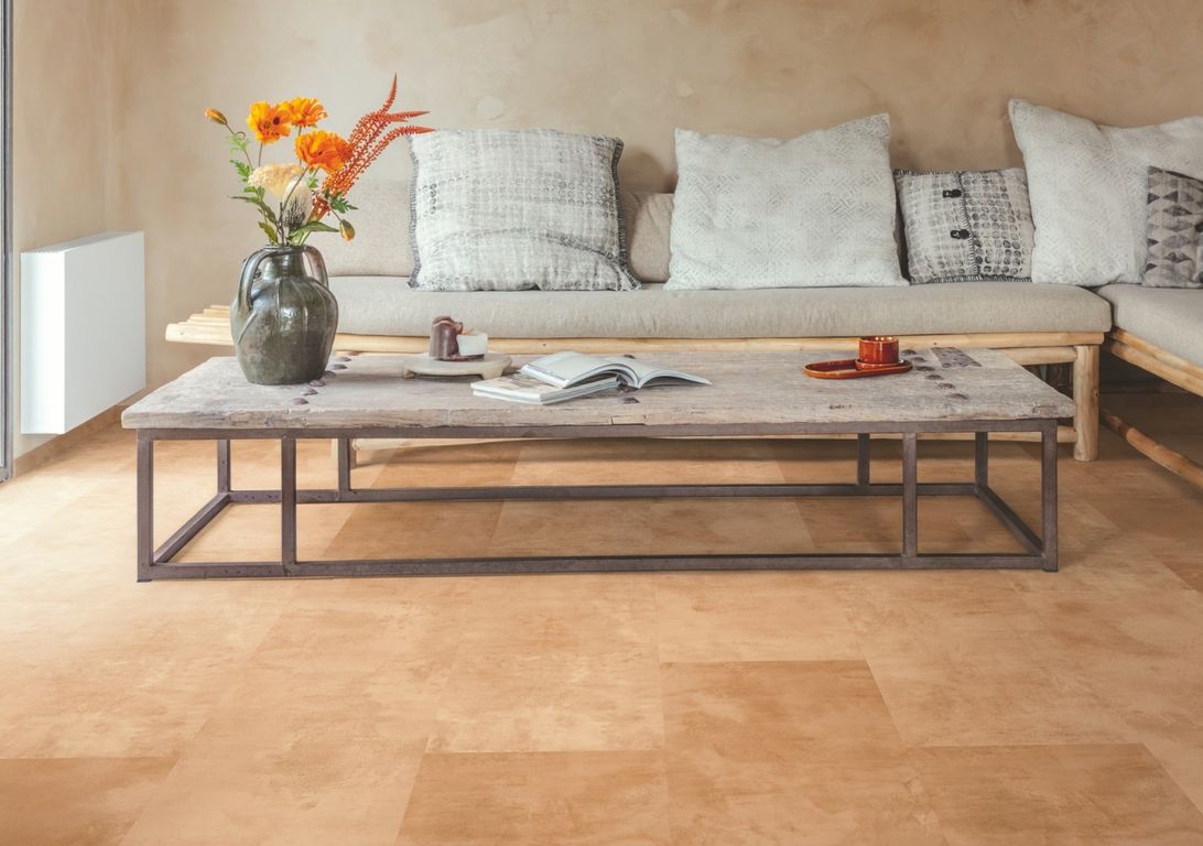 Sol stratifié QS MUSE Quick Step, aspect Carrelage Terracotta, dalle 39.60 x 120.00 cm