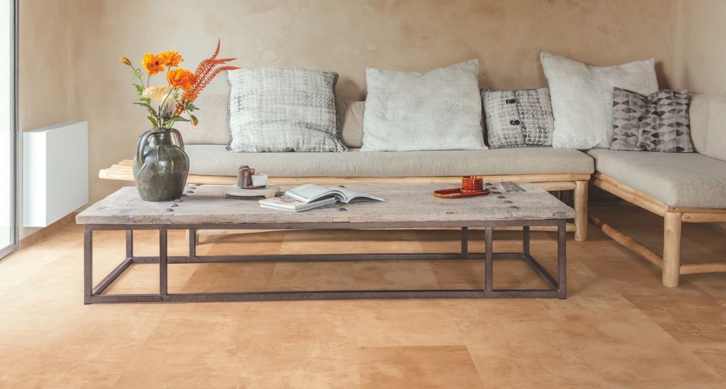 Sol stratifié QS MUSE Quick Step, aspect Carrelage Terracotta, dalle 39.60 x 120.00 cm