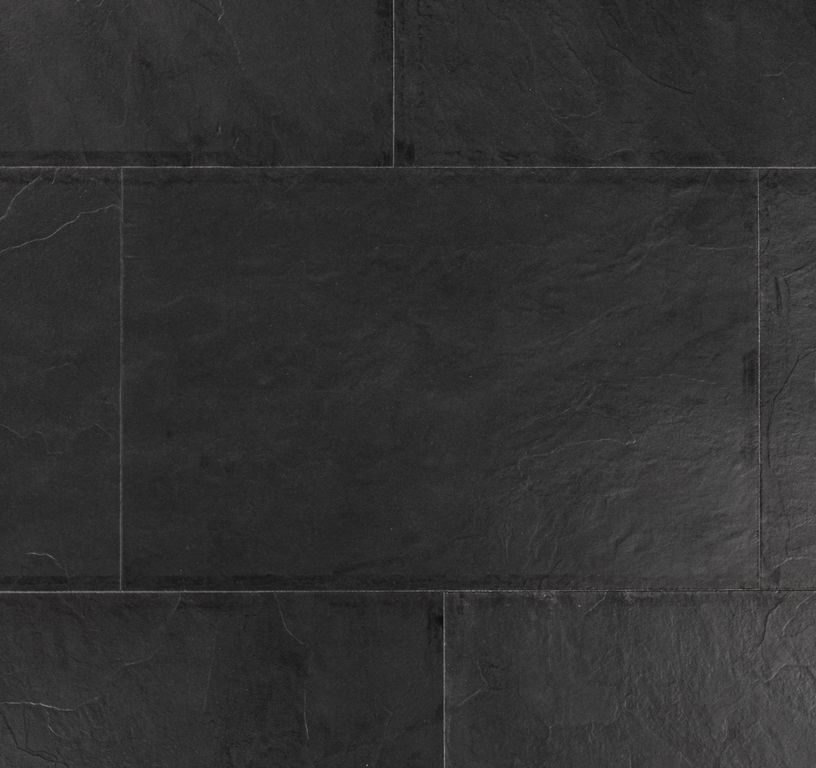 Sol stratifié QS MUSE Quick Step, aspect Carrelage Ardoise noire, dalle 39.60 x 120.00 cm