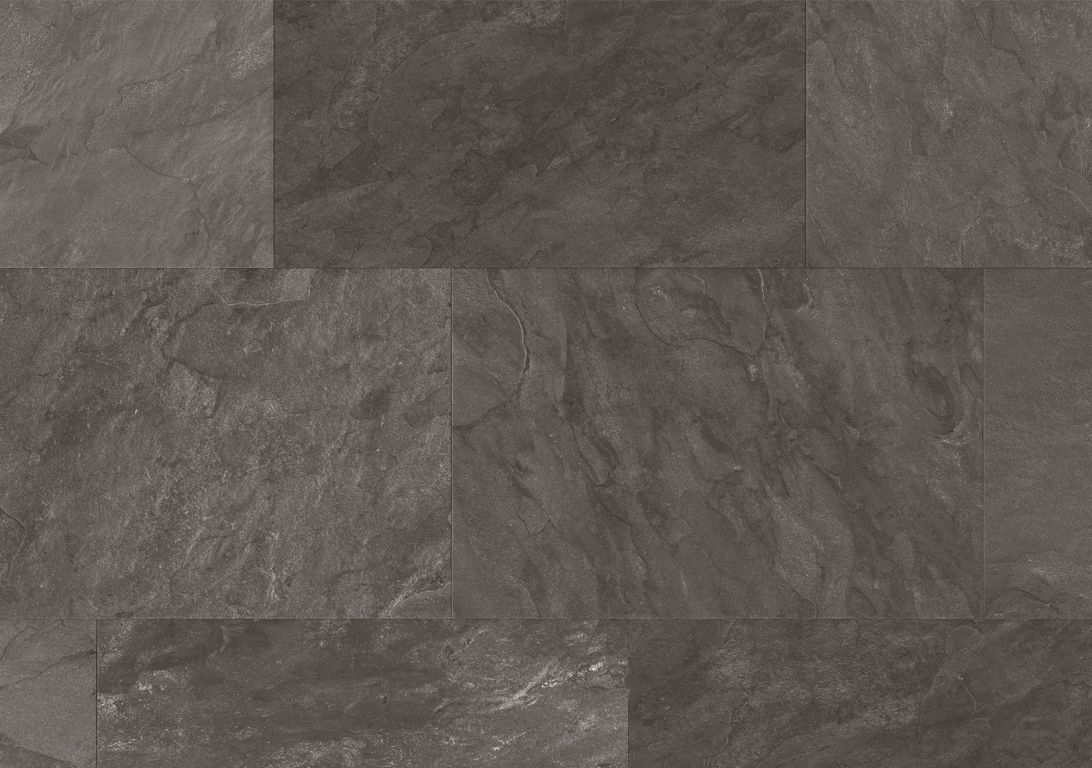 Sol stratifié QS MUSE Quick Step, aspect Carrelage Ardoise grise, dalle 39.60 x 120.00 cm