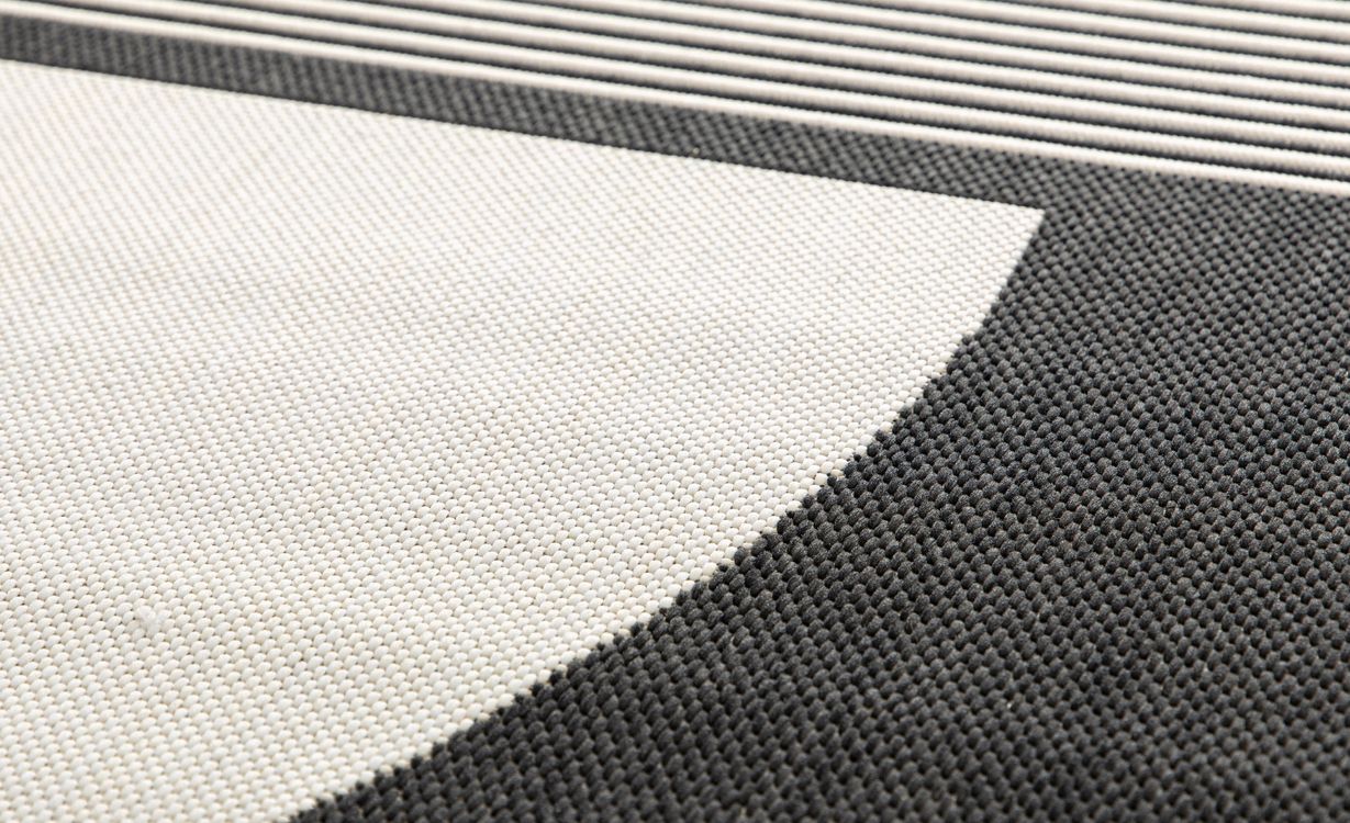 Tapis EZIO , géométrique Noir et blanc