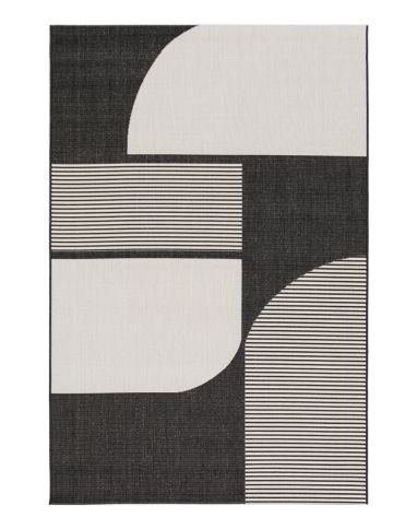 Tapis EZIO , géométrique Noir et blanc