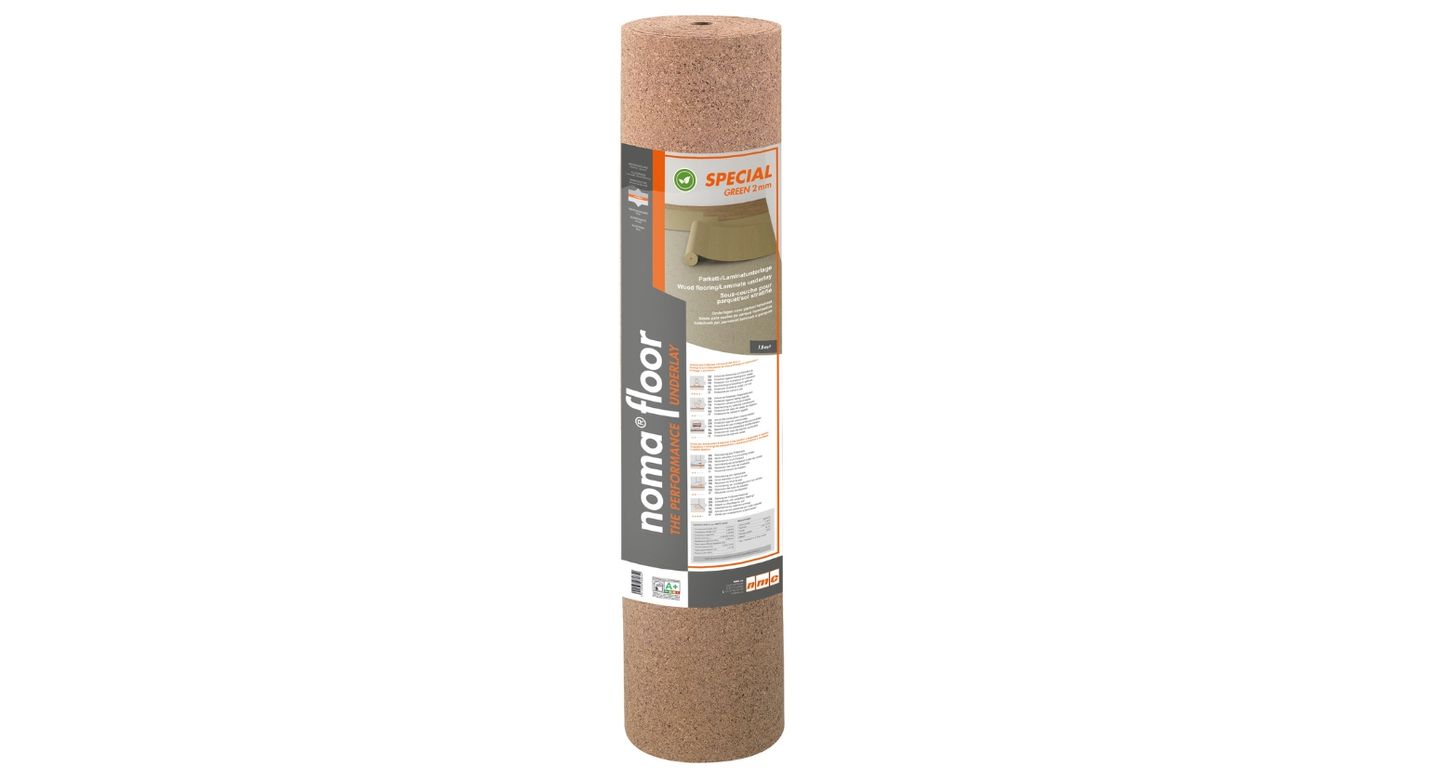 Sous-couche  SSC SPECIAL GREEN 2MM pour parquet et stratifié, ép.2.00 mm, pièce de 15 m²