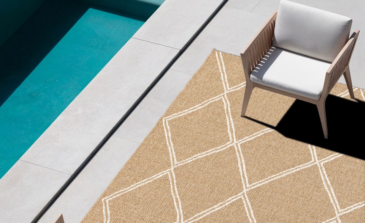Tapis SELENA , berbère Naturel et blanc