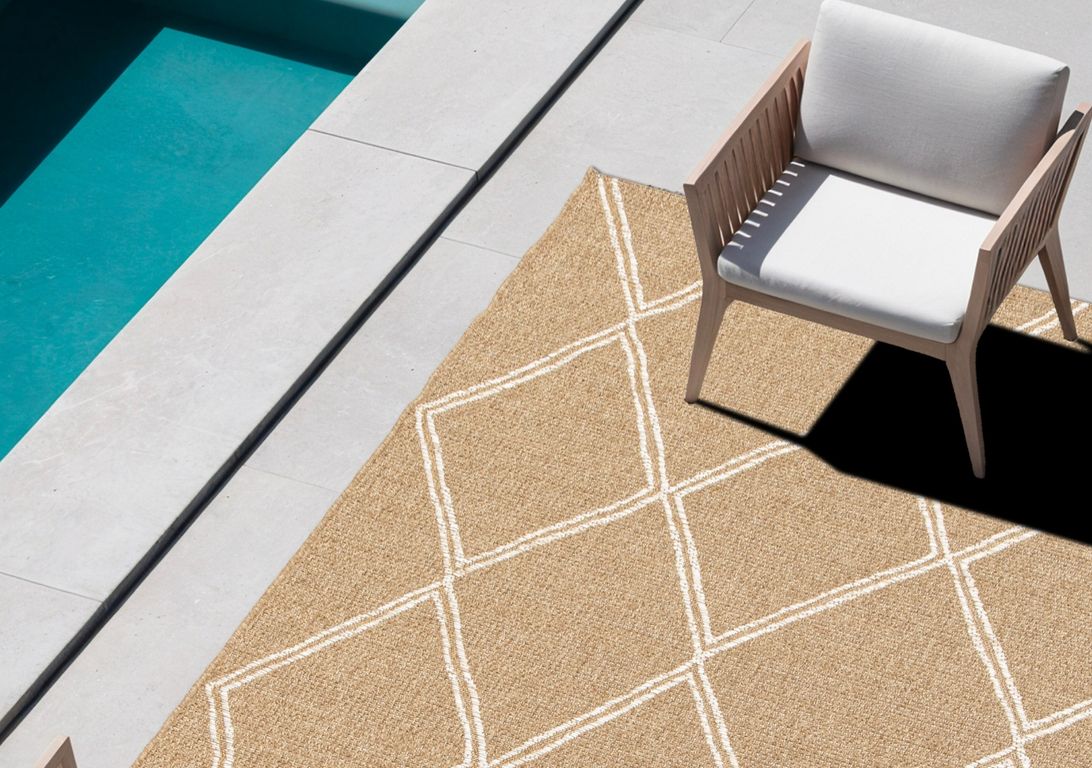 Tapis SELENA , berbère  Naturel et blanc