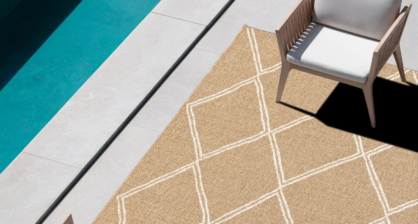 Tapis SELENA , berbère  Naturel et blanc