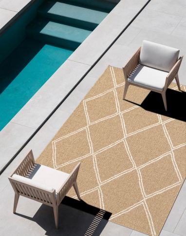 Tapis SELENA , berbère Naturel et blanc