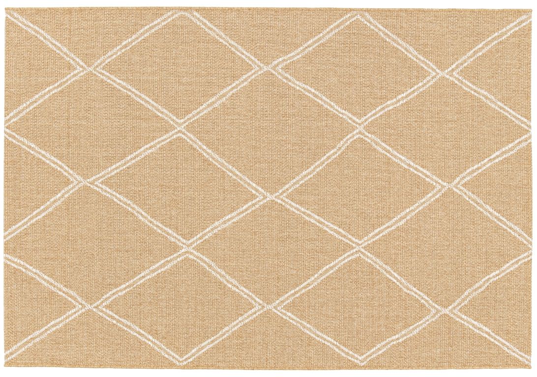 Tapis SELENA , berbère  Naturel et blanc