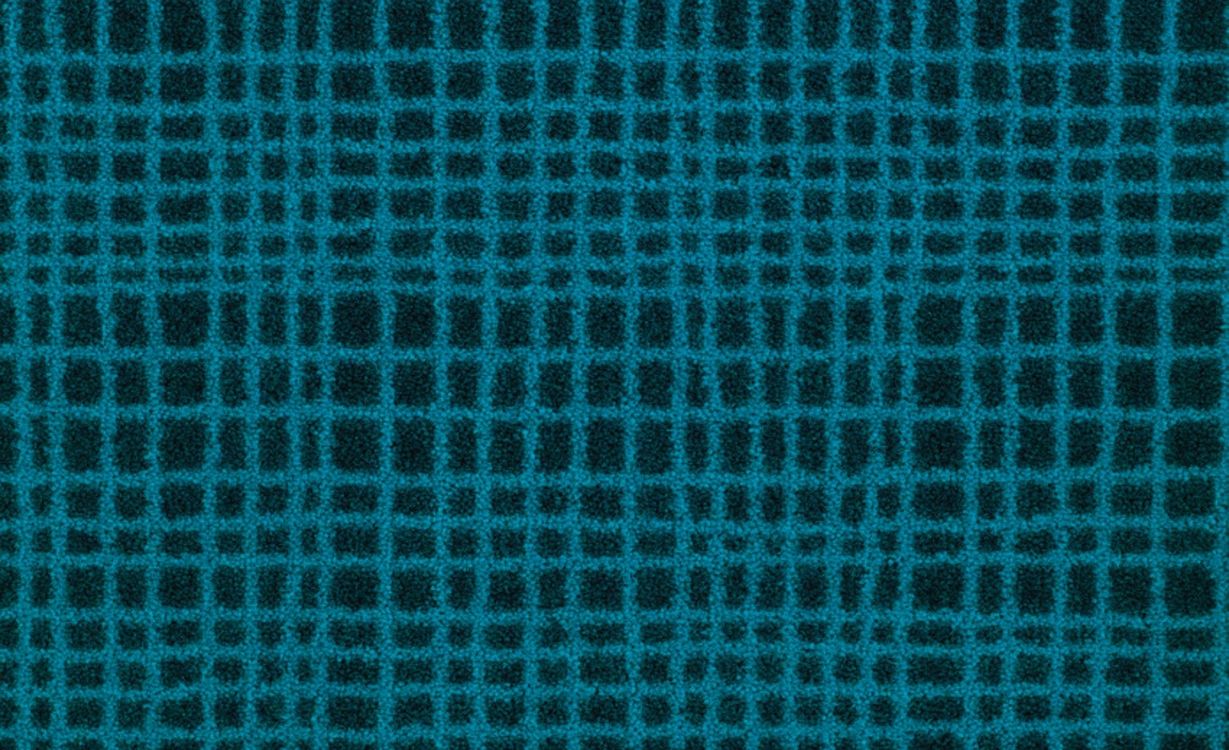 Moquette velours LINEDESIGN, col turquoise, rouleau 4.00 m