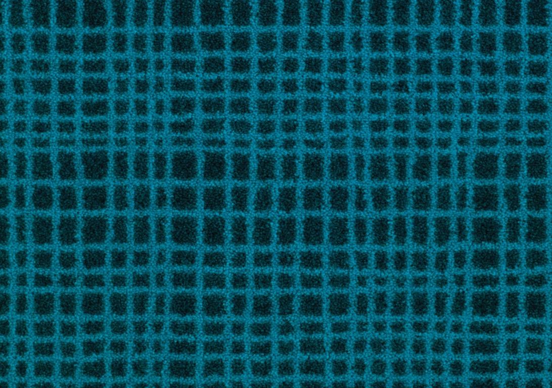 Moquette velours LINEDESIGN, col turquoise, rouleau 4.00 m