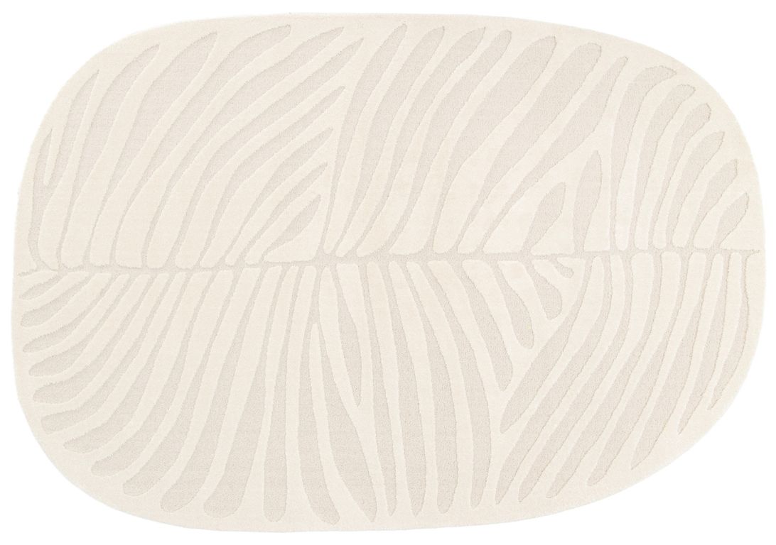 Tapis AMELI , végétal  Ecru