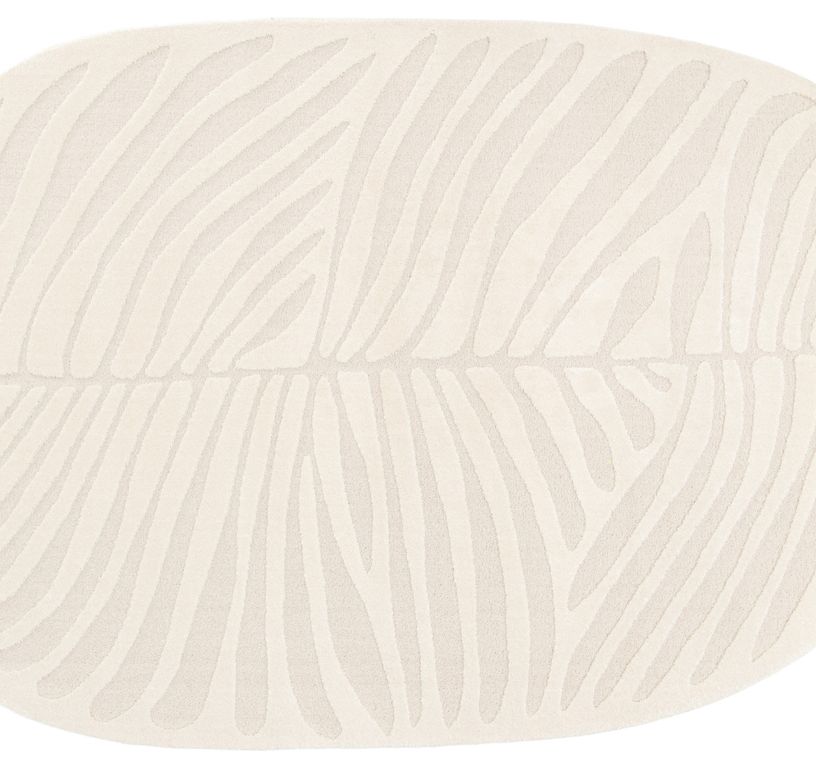 Tapis AMELI , végétal  Ecru