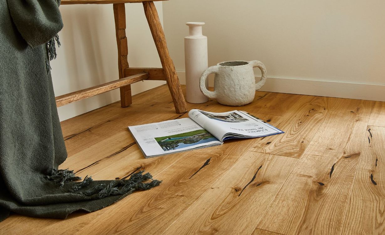 Parquet contrecollé AMBOISE 155 CHENE VINTAGE , chêne naturel, huilé, larg. 15.50 cm