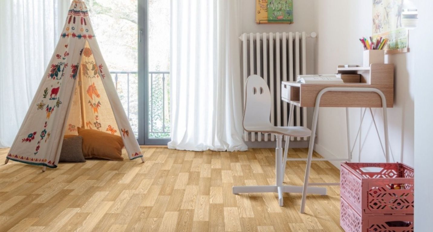 Sol vinyle rouleau ALEGRIA 2M , Bois chêne miel, rouleau 2.00 m