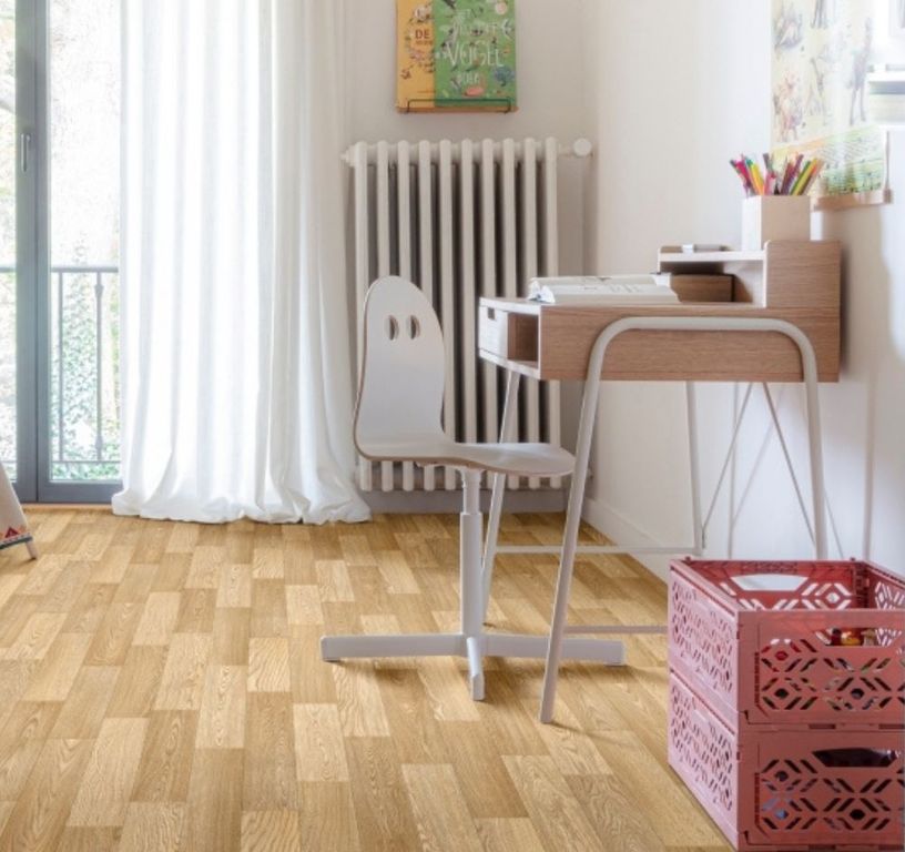 Sol vinyle rouleau ALEGRIA 2M , Bois chêne miel, rouleau 2.00 m