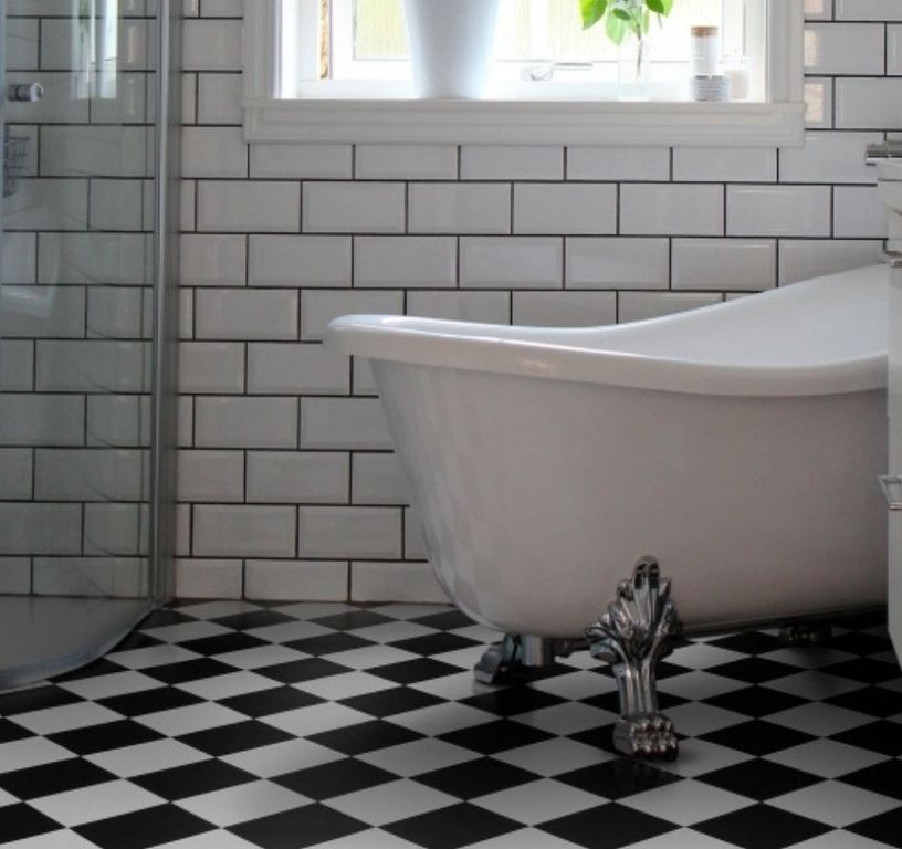 Sol vinyle rouleau ALEGRIA 2M , Motif noir et blanc, rouleau 2.00 m