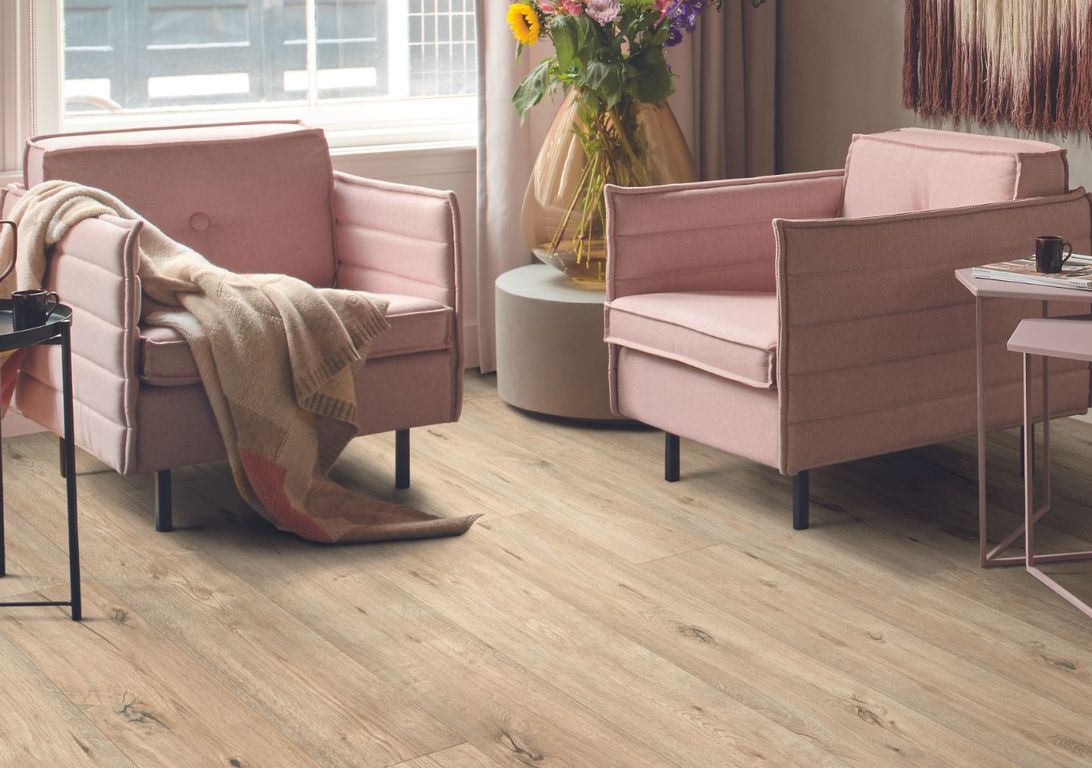 Sol vinyle rouleau TEXMARK 3M , Bois chêne naturel, rouleau 3.00 m