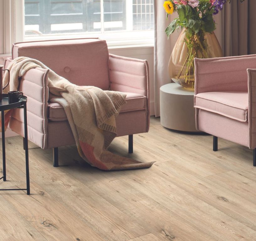 Sol vinyle rouleau TEXMARK 3M , Bois chêne naturel, rouleau 3.00 m