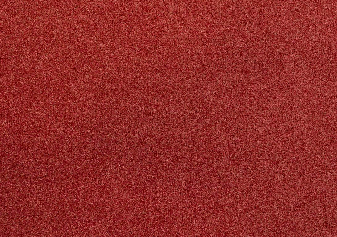 Moquette velours ANCY , col rouge brique, rouleau 4.00 m