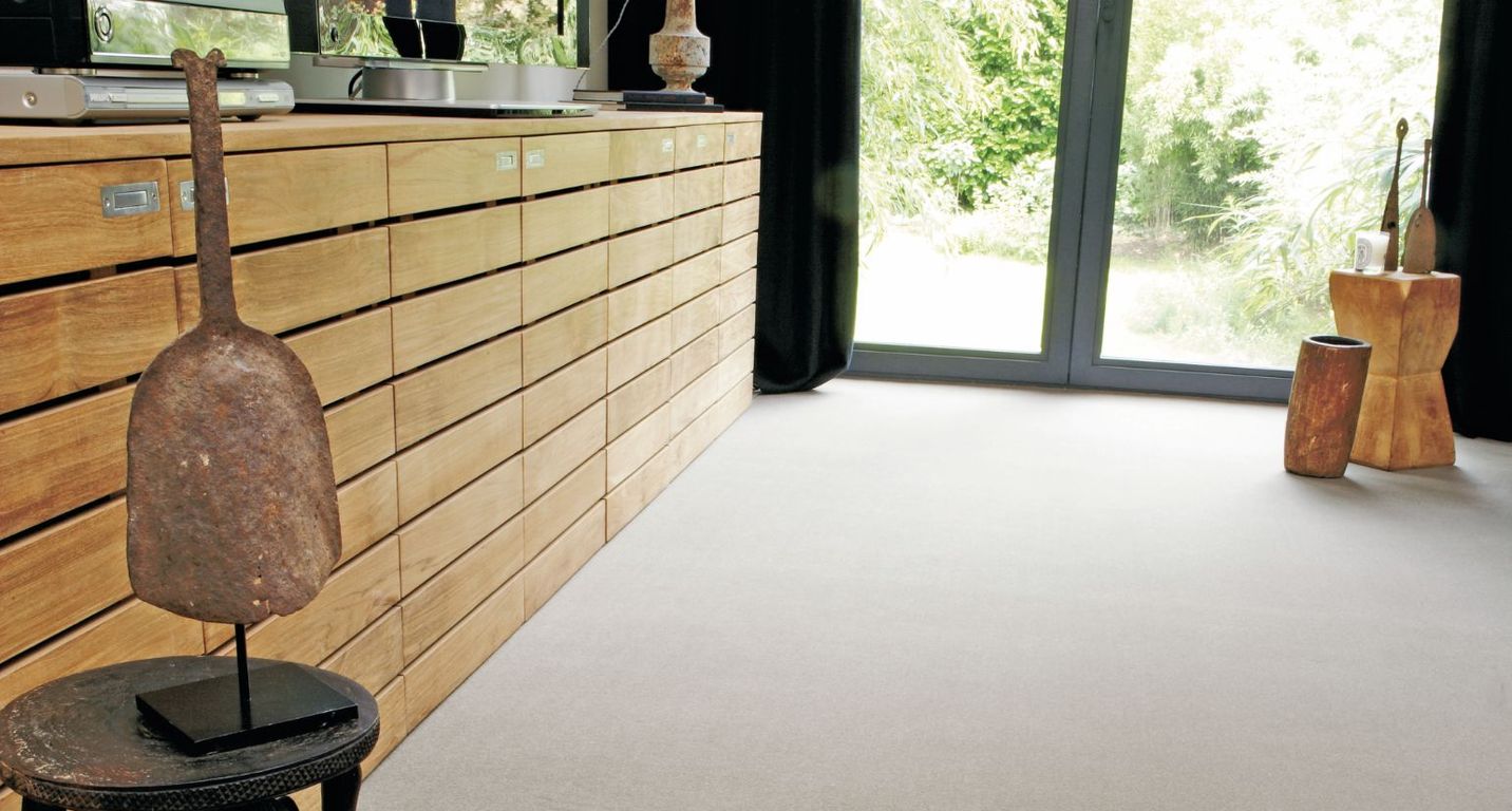 Moquette velours ANCY , col sable, rouleau 4.00 m