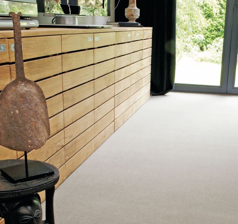 Moquette velours ANCY , col sable, rouleau 4.00 m