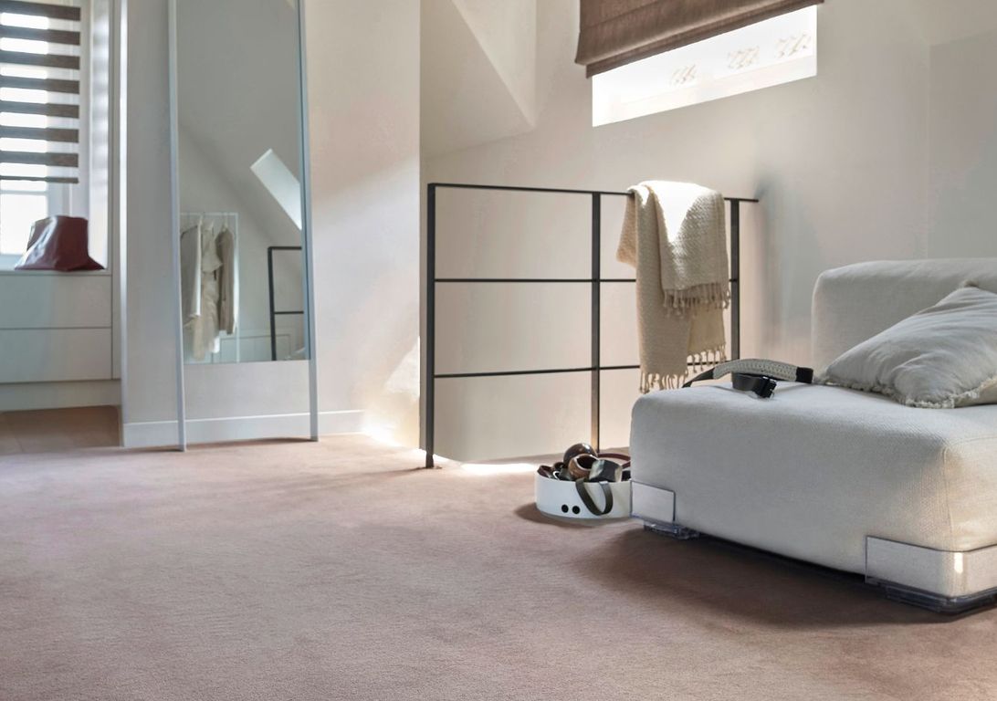 Moquette velours ANCY , col marron, rouleau 4.00 m