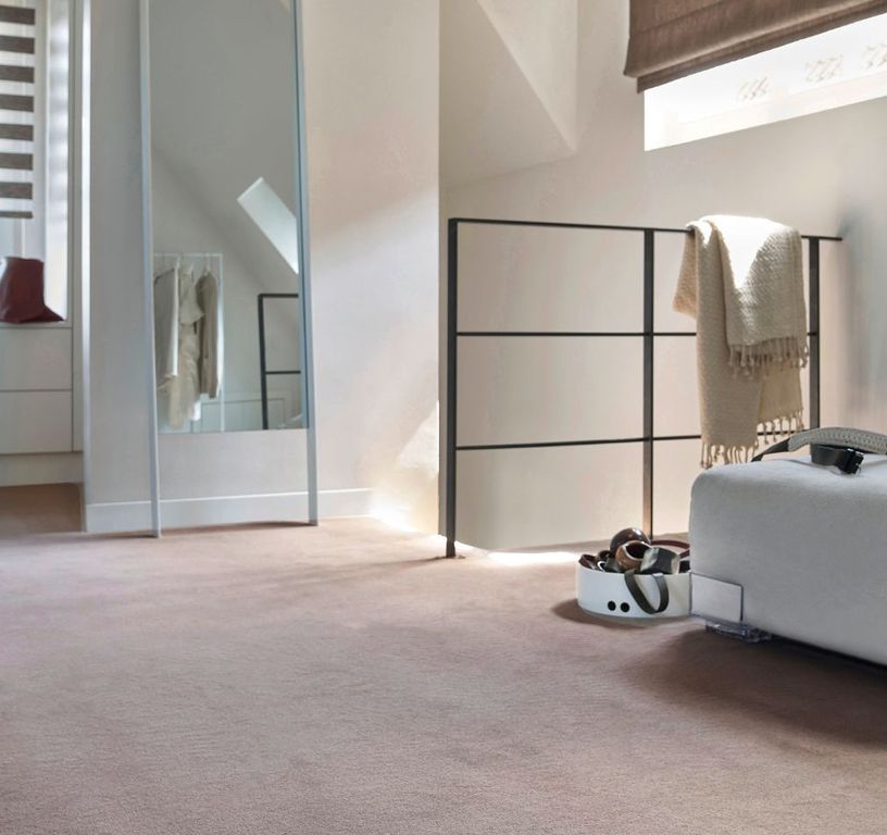 Moquette velours ANCY , col marron, rouleau 4.00 m