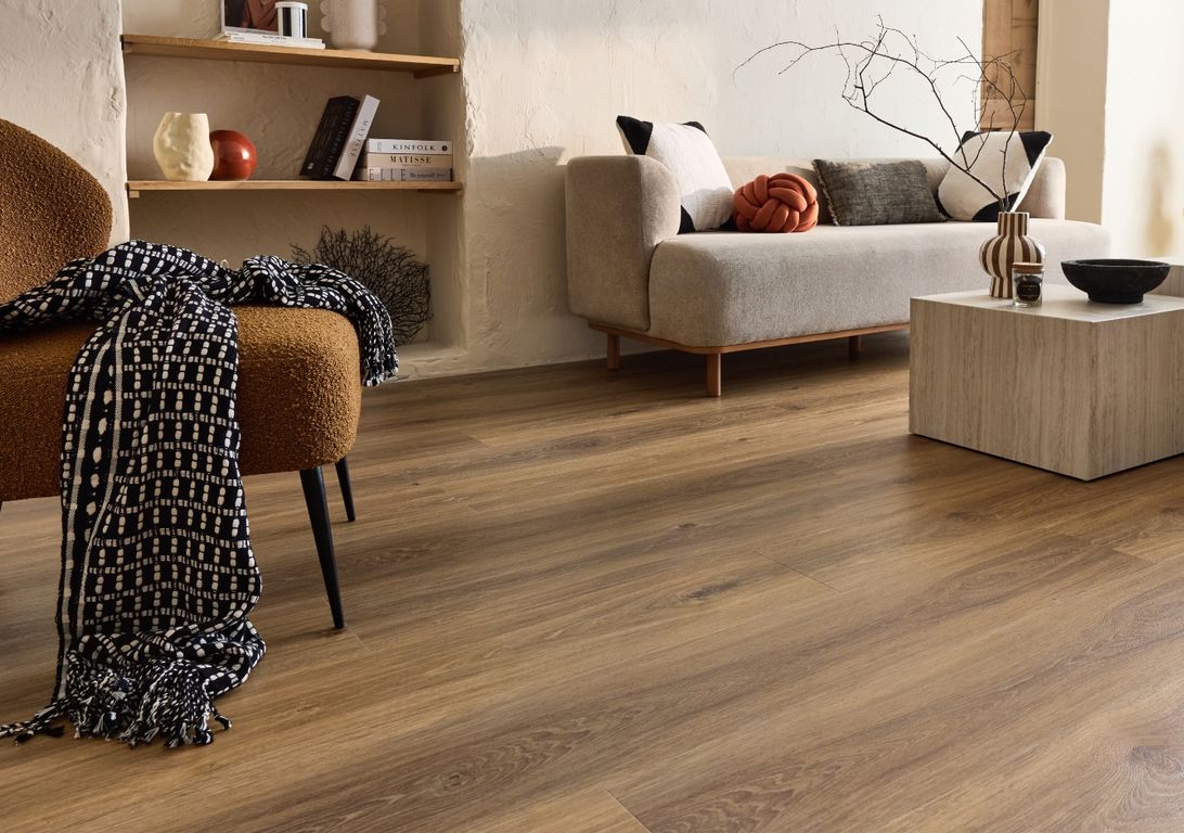 Sol vinyle RIGID CLICK 55 PREMIUM LAME , Bois chêne naturel, lame 22.00 x 151.00 cm