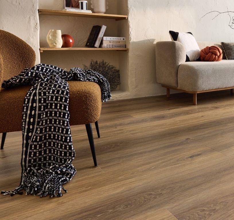 Sol vinyle RIGID CLICK 55 PREMIUM LAME , Bois chêne naturel, lame 22.00 x 151.00 cm