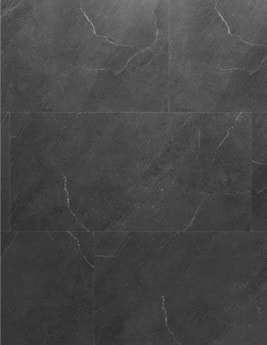 Sol vinyle RIGID CLICK 55 PREMIUM DALLE , Marbre gris anthracite, dalle 44.80 x 90.60 cm