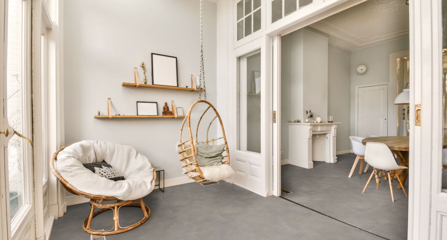 Sol vinyle RIGID CLICK 55 PREMIUM DALLE , Béton gris moyen, dalle 44.80 x 90.60 cm