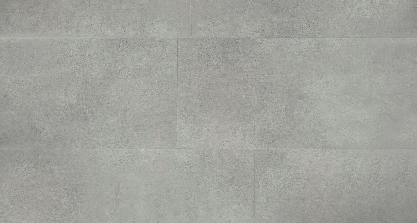 Sol vinyle RIGID CLICK 55 PREMIUM DALLE , Béton gris moyen, dalle 44.80 x 90.60 cm