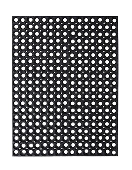 Caillebotis intérieur et extérieur, caoutchouc, noir, 150X100 cm