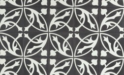 Sol vinyle MAXIMUS MINI DALLE  , Carreaux ciment noir et blanc, dalle 22.90 x 22.90 cm