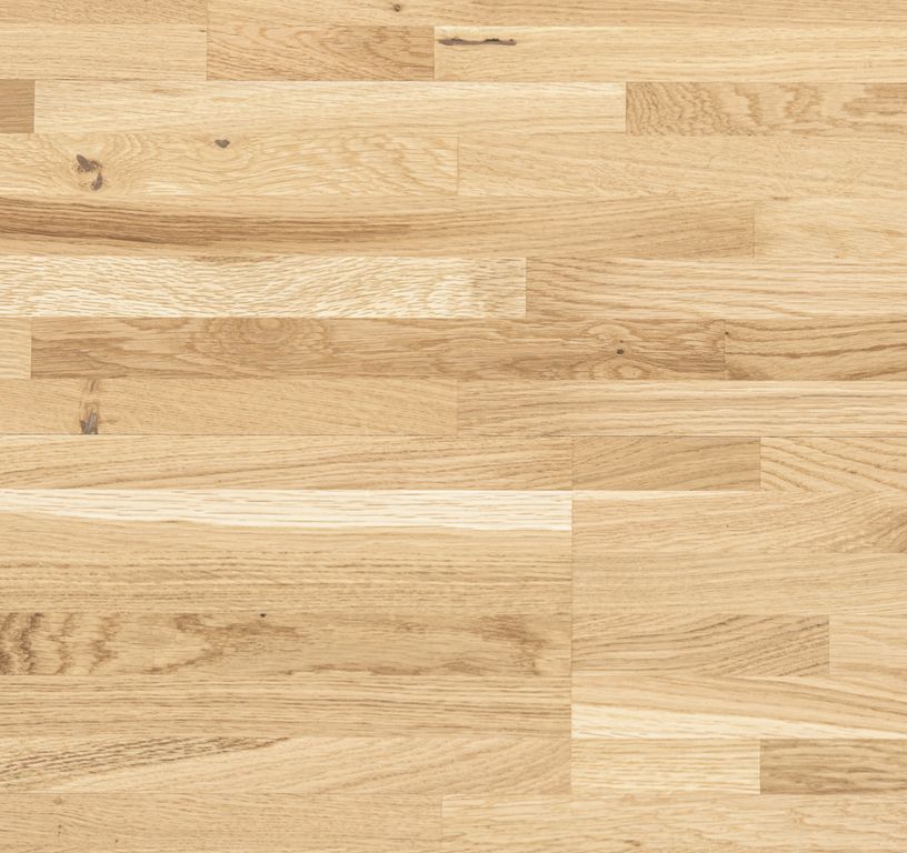 Parquet contrecollé 6 FRISES Chêne courant, chêne naturel, verni, larg. 18.00 cm