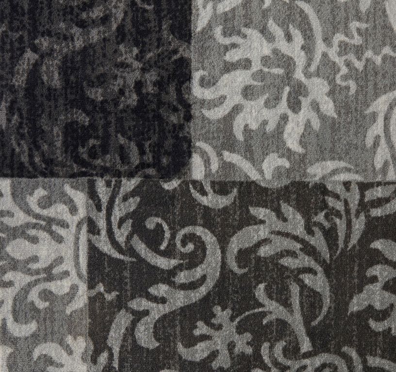 Moquette imprimée VINTAGE FLOWER, col gris, rouleau 4.00 m