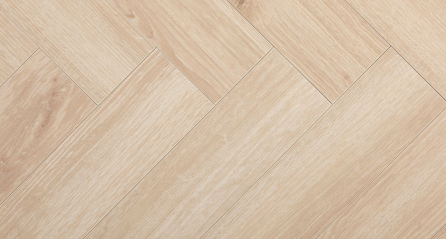 Sol stratifié TRENDTIME 3 BIS Parador, aspect Marqueterie chêne nature, lame 14.30 x 85.80 cm