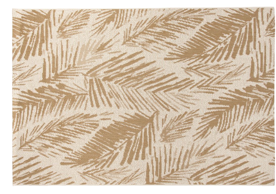 Tapis HEVA , végétal  beige