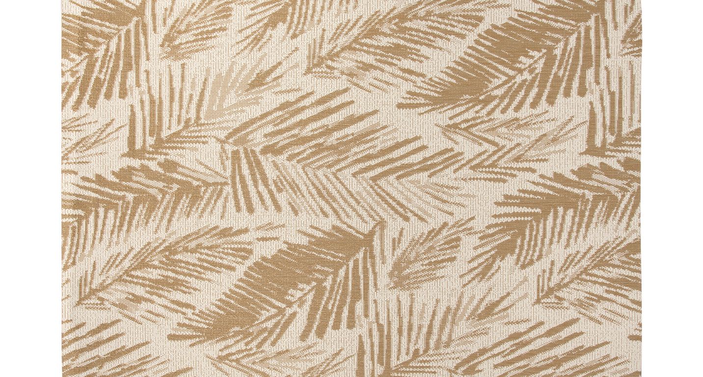 Tapis HEVA , végétal  beige