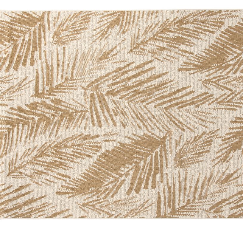 Tapis HEVA , végétal  beige