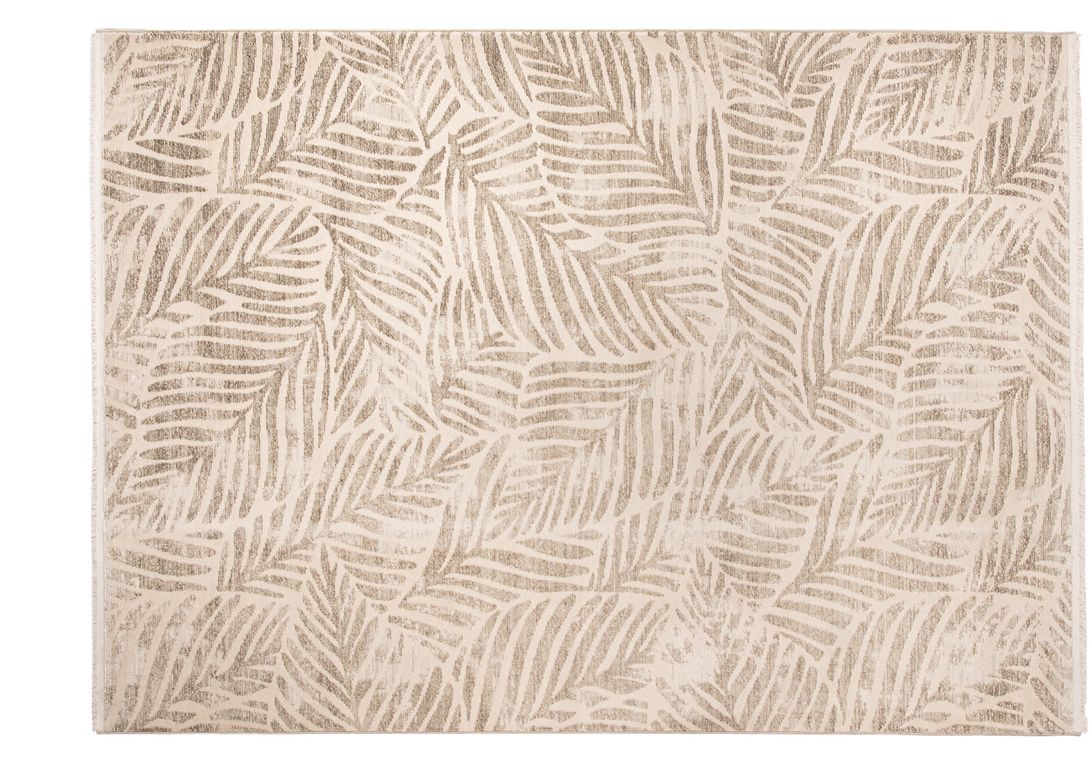 Tapis VICTORIA. Esprit, végétal  gris beige