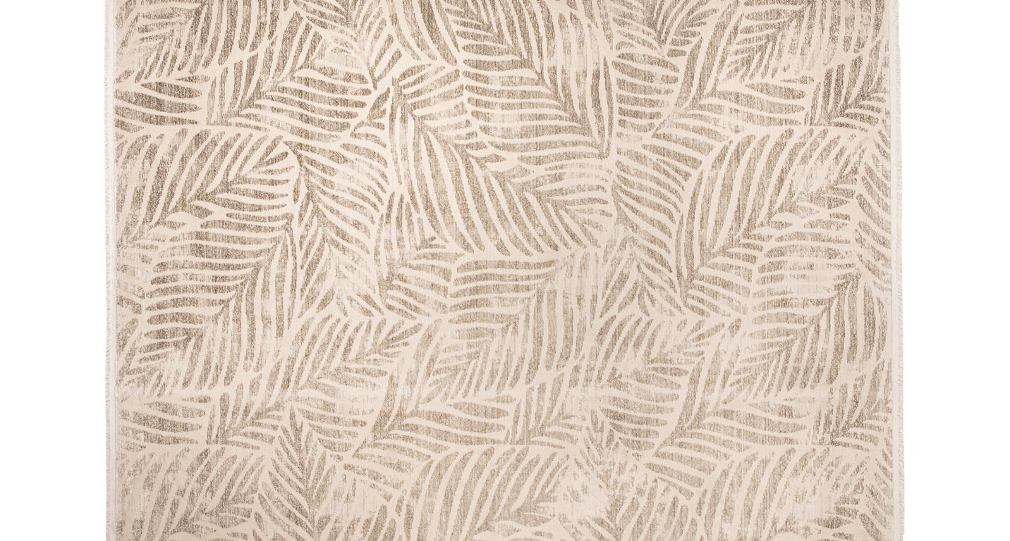 Tapis VICTORIA. Esprit, végétal  gris beige